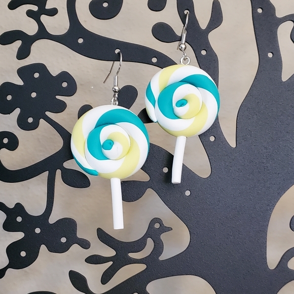 Swirl Lollipop Earrings - Picture 3 of 5